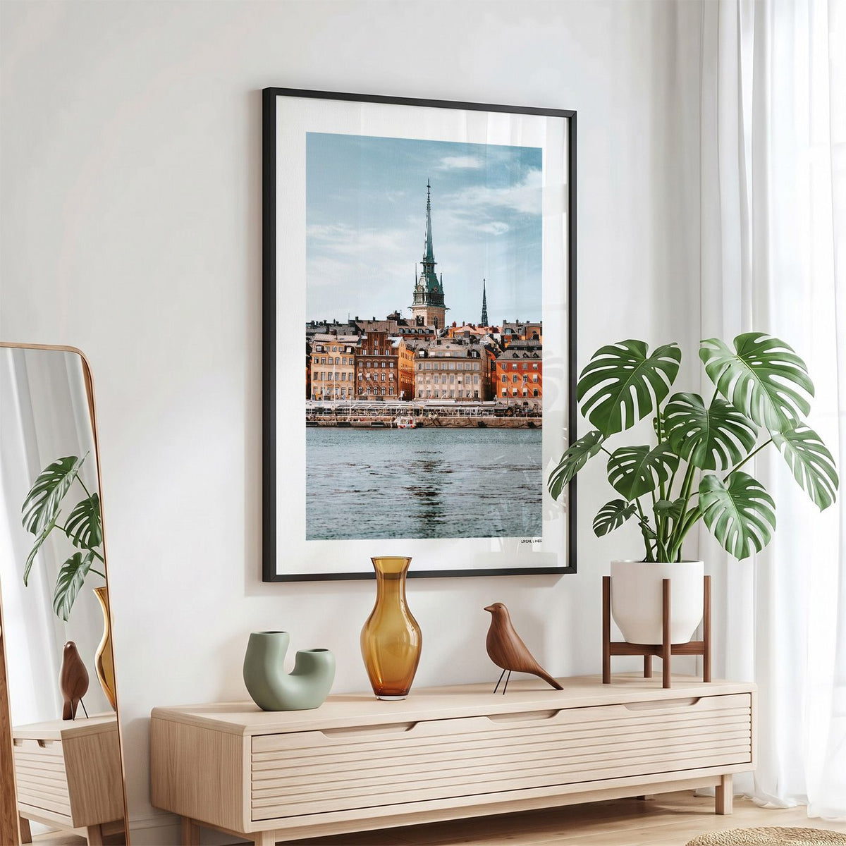 Stockholm Klassiek fotoposter in zwarte lijst - Kleur