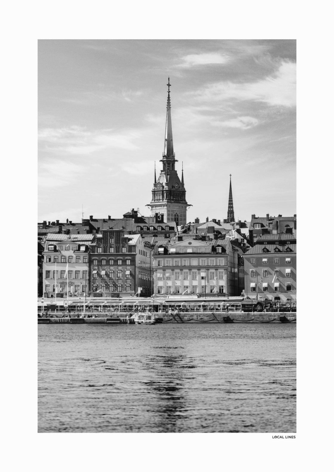 Stockholm Klassiek fotoposter zonder lijst - Zwart-Wit