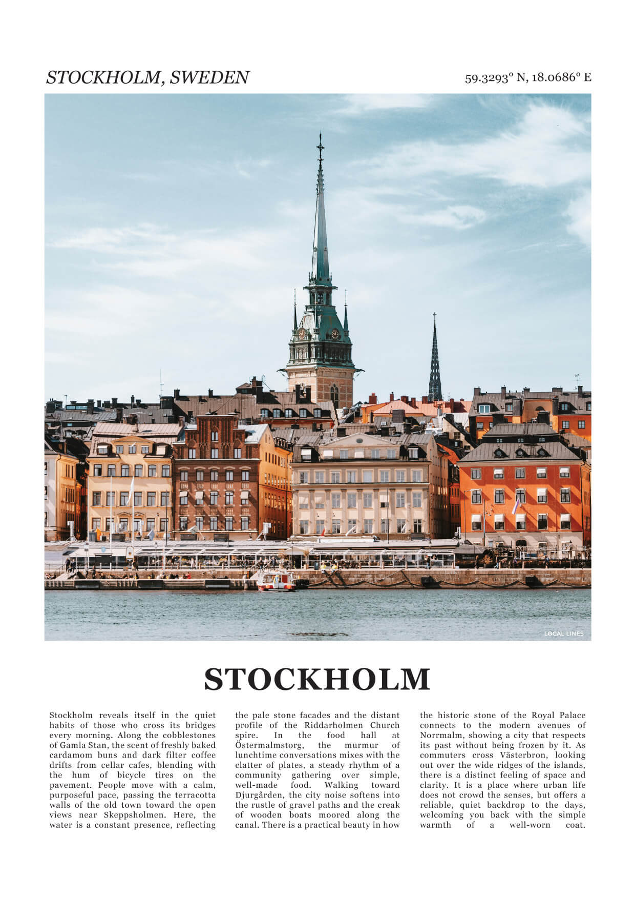 Stockholm Fotoposter – Kleur