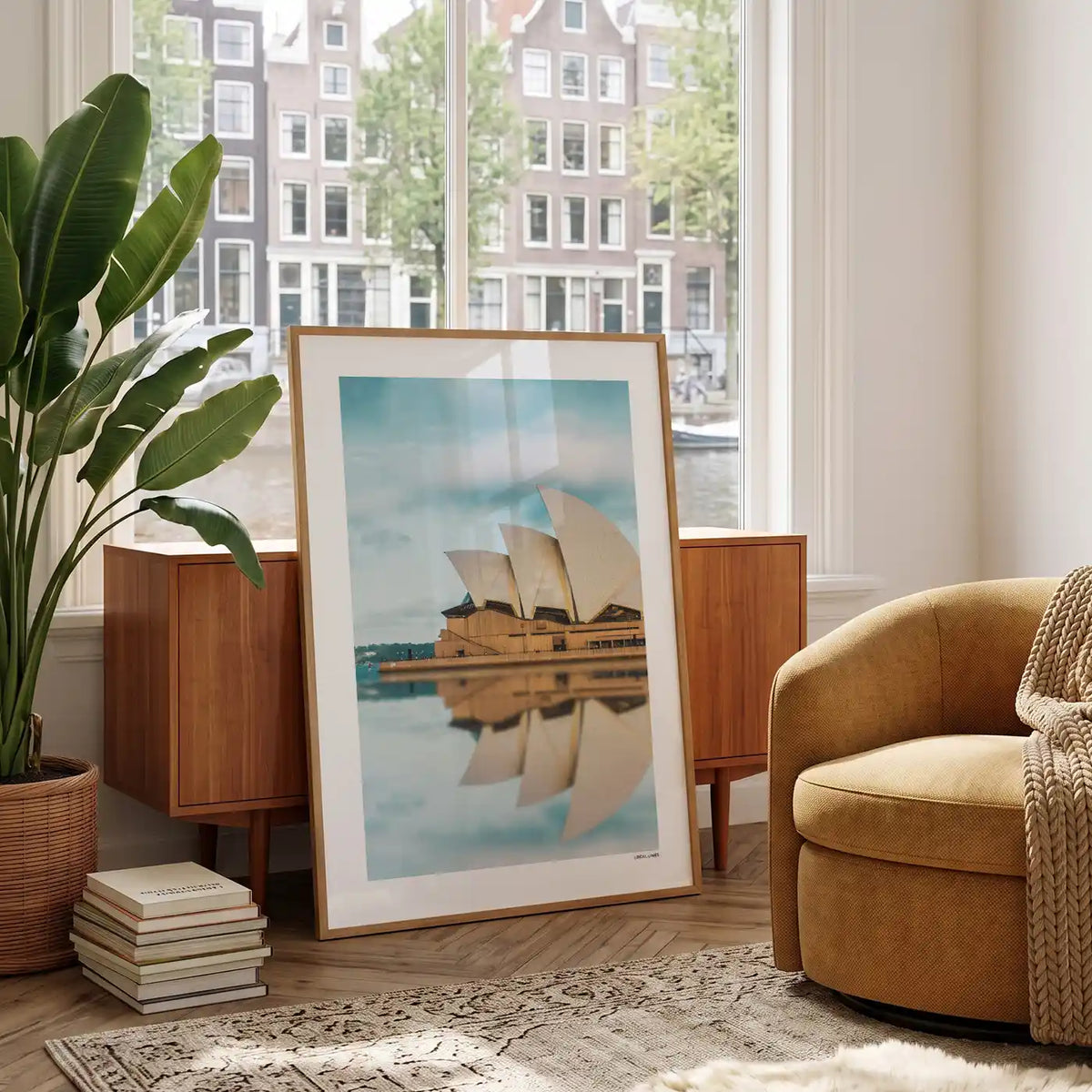 Sydney Klassiek fotoposter in woonkamer interieur - Kleur