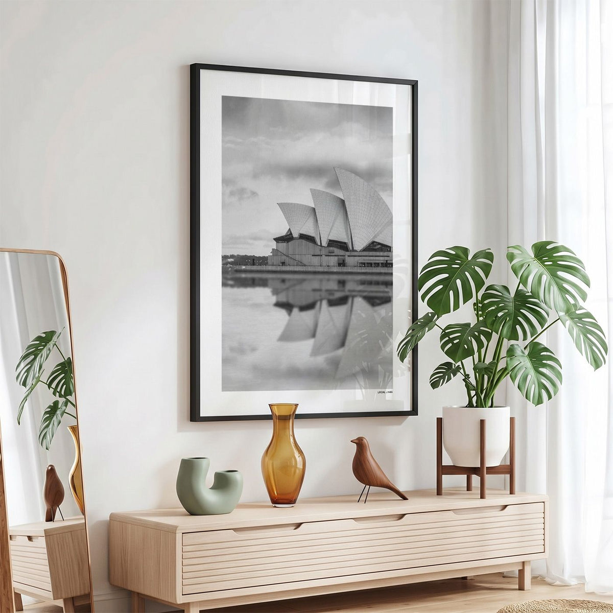 Sydney Klassiek fotoposter in zwarte lijst - Zwart-Wit