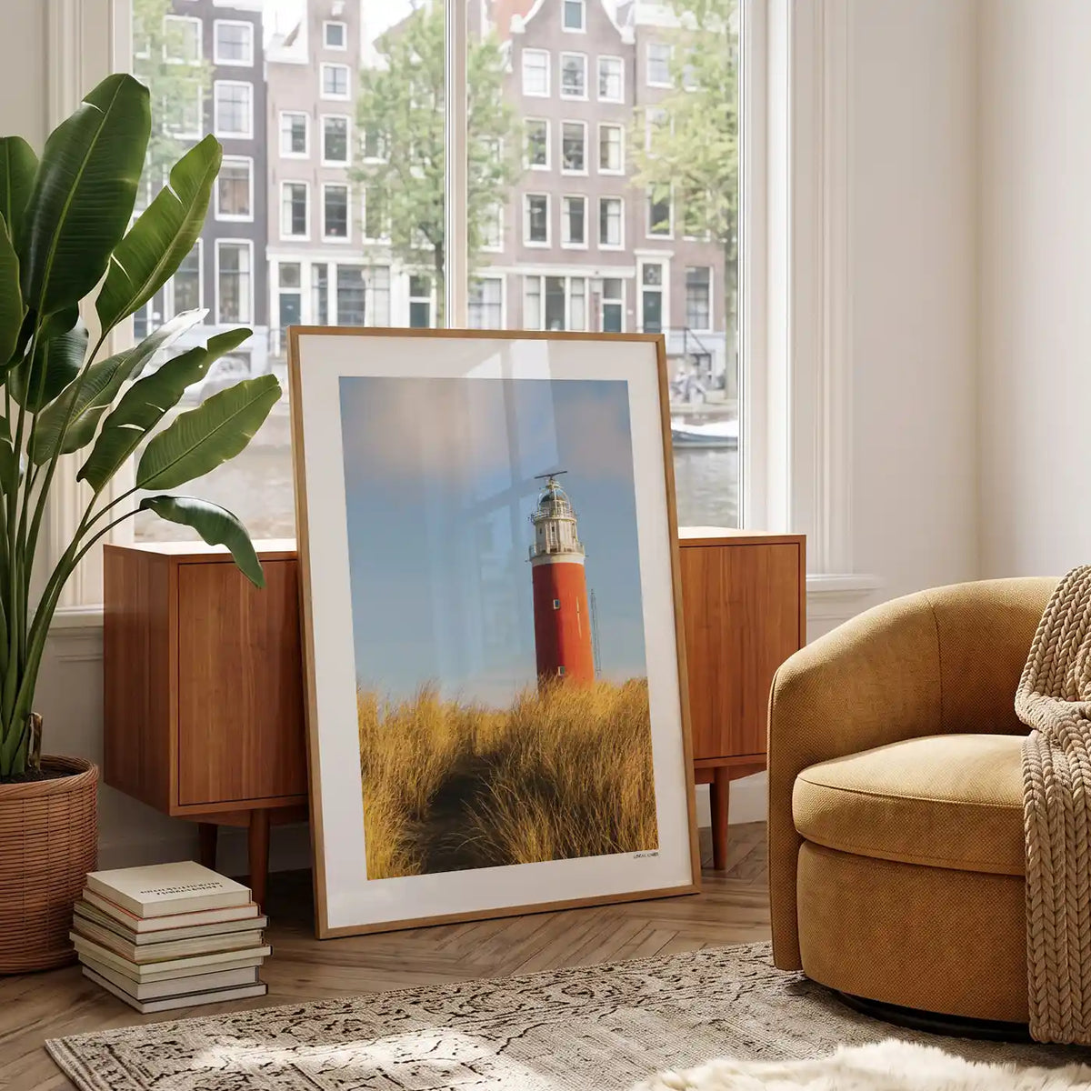 Texel Klassiek fotoposter in woonkamer interieur - Kleur