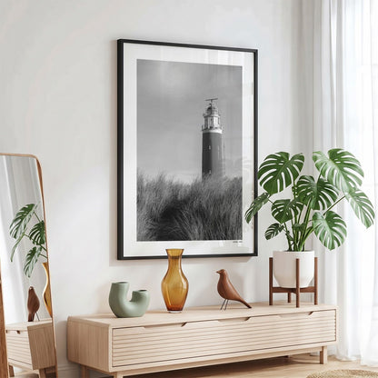 Texel Klassiek fotoposter in zwarte lijst - Zwart-Wit