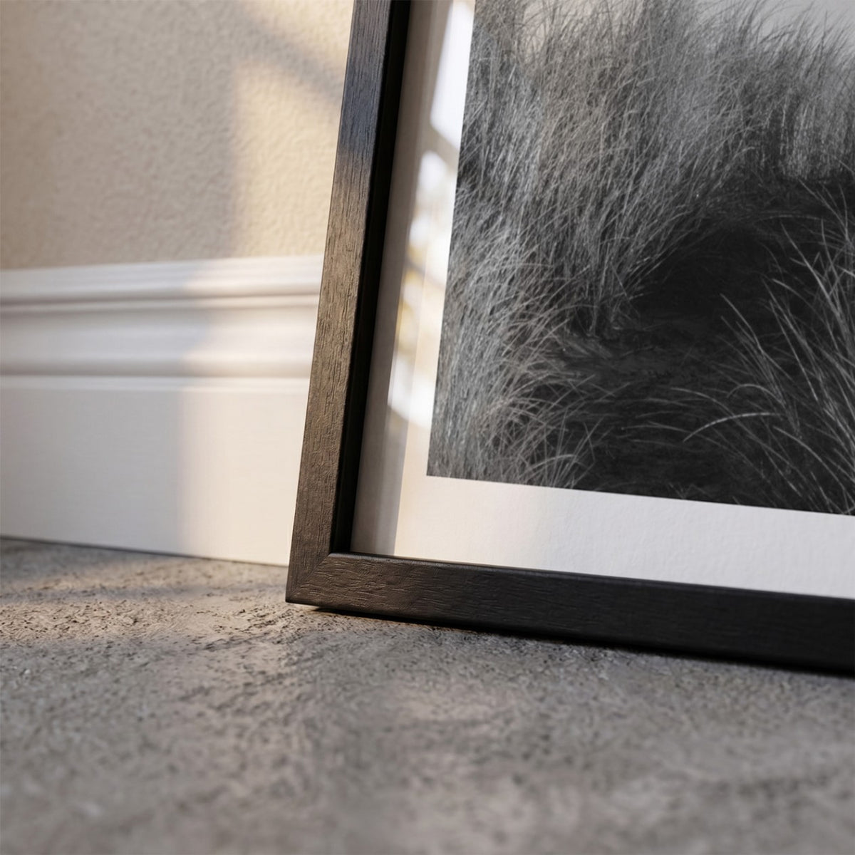 Detail van Texel Klassiek fotoposter en lijst - Zwart-Wit