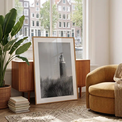 Texel Klassiek fotoposter in woonkamer interieur - Zwart-Wit