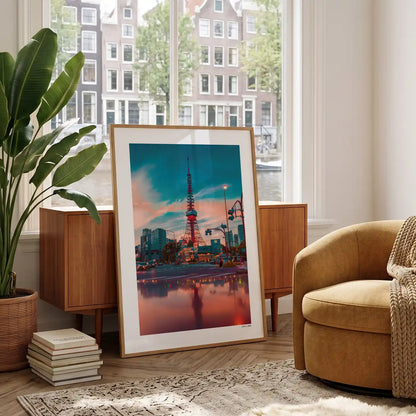 Tokio Klassiek fotoposter in woonkamer interieur - Kleur