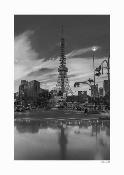 Tokio Klassiek fotoposter zonder lijst - Zwart-Wit