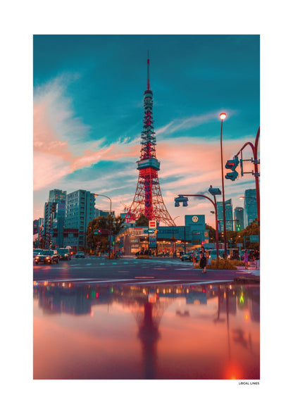 Tokio Klassiek fotoposter zonder lijst - Kleur