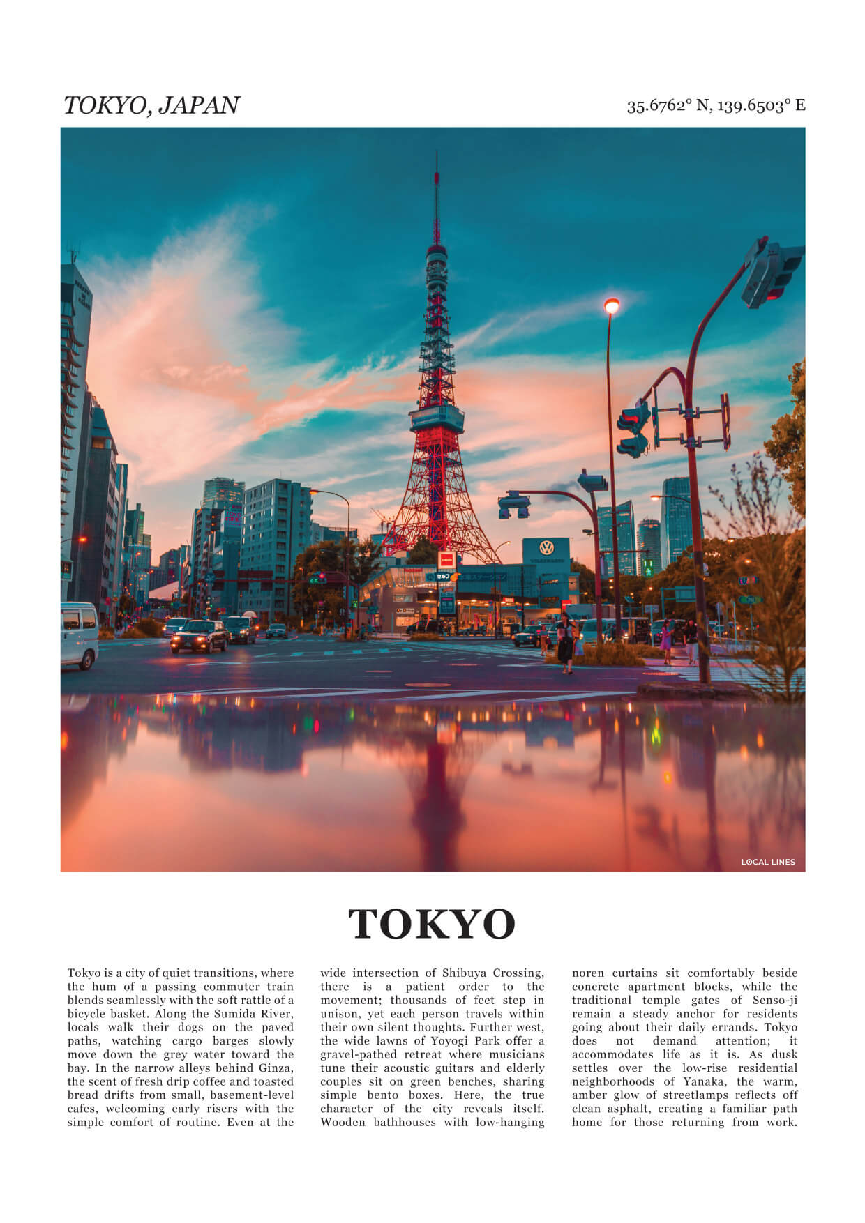 Tokio Fotoposter – Kleur