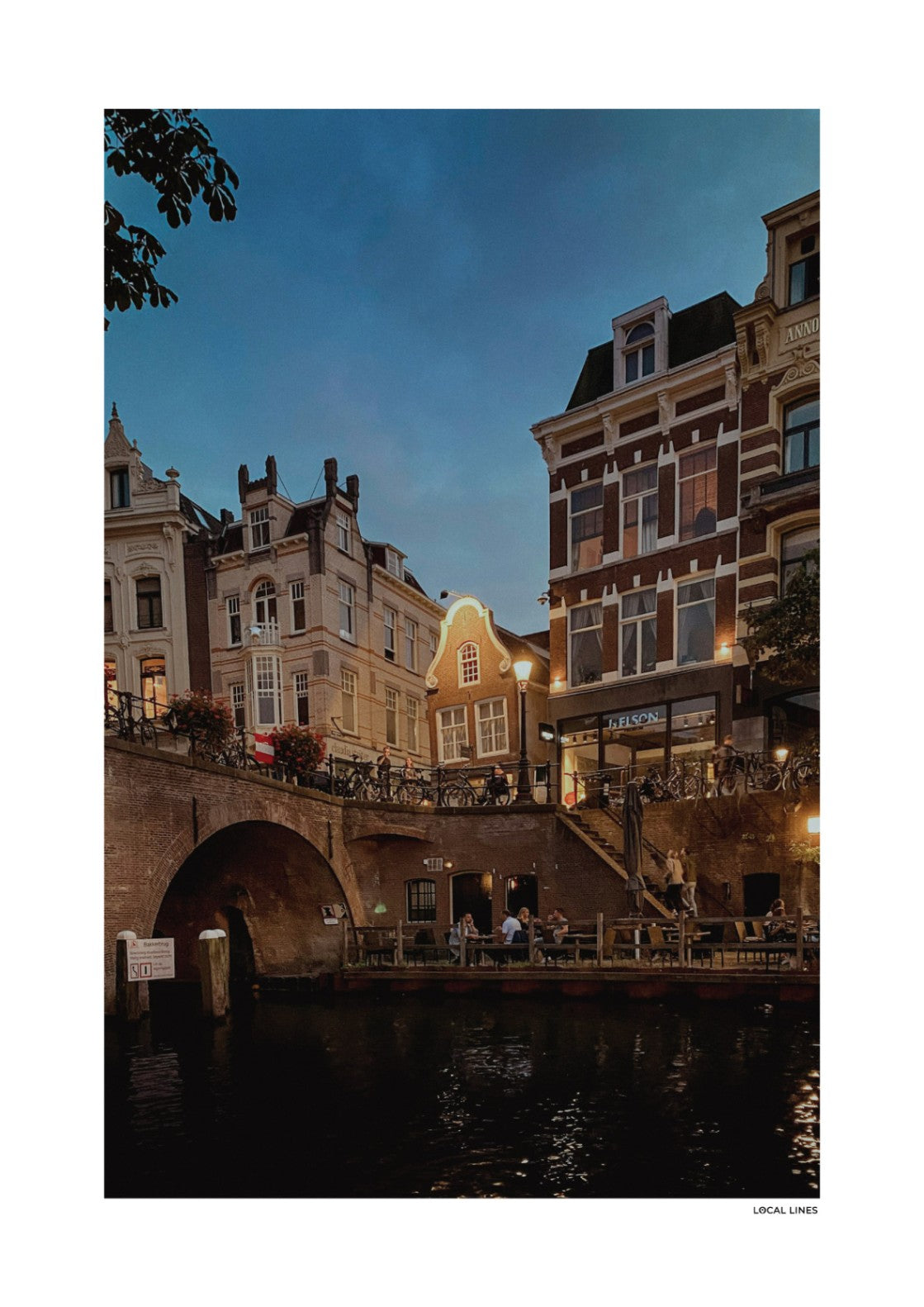 Utrecht Oudegracht fotoposter zonder lijst - Kleur