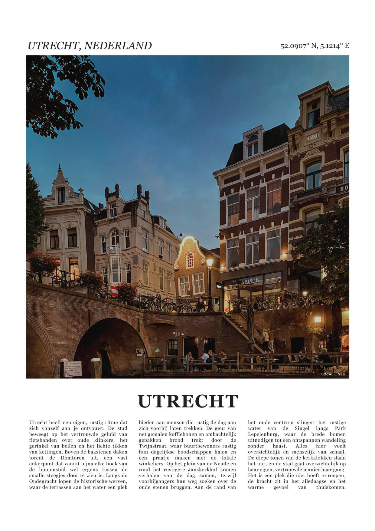 Utrecht Fotoposter – Kleur
