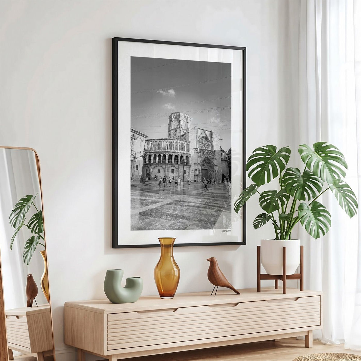 Valencia Klassiek fotoposter in zwarte lijst - Zwart-Wit