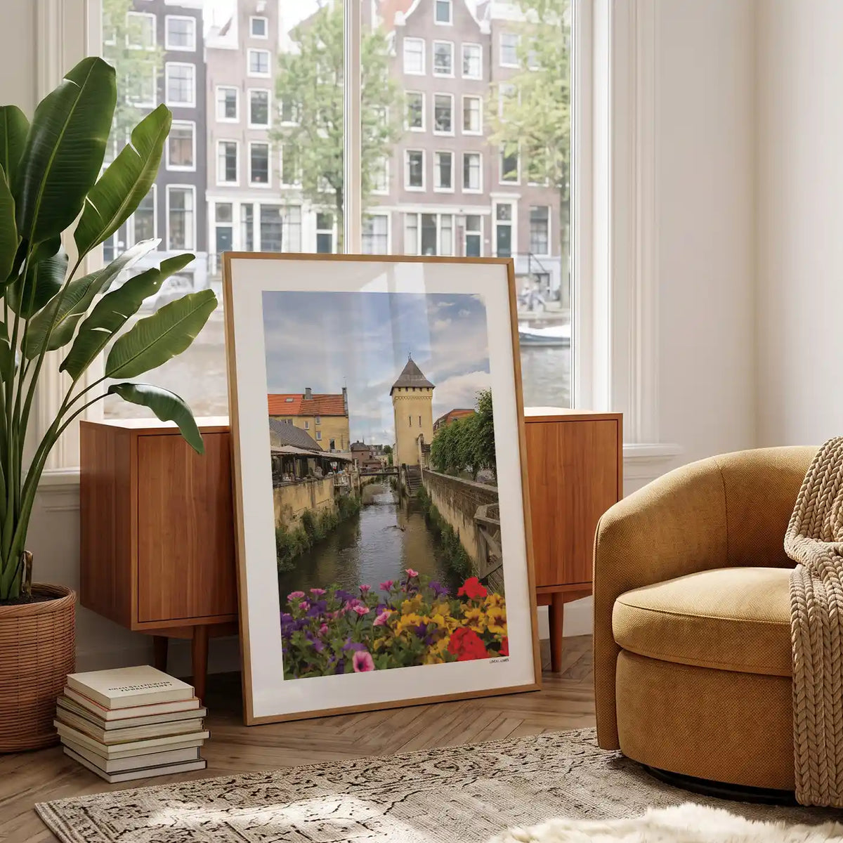 Valkenburg Klassiek fotoposter in woonkamer interieur - Kleur