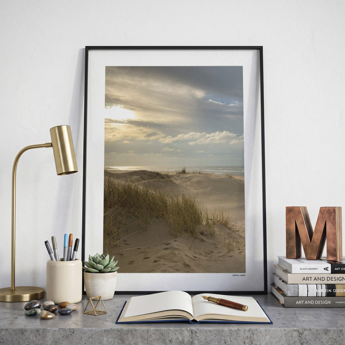 Zandvoort Klassiek fotoposter op bureau in kamer - Kleur
