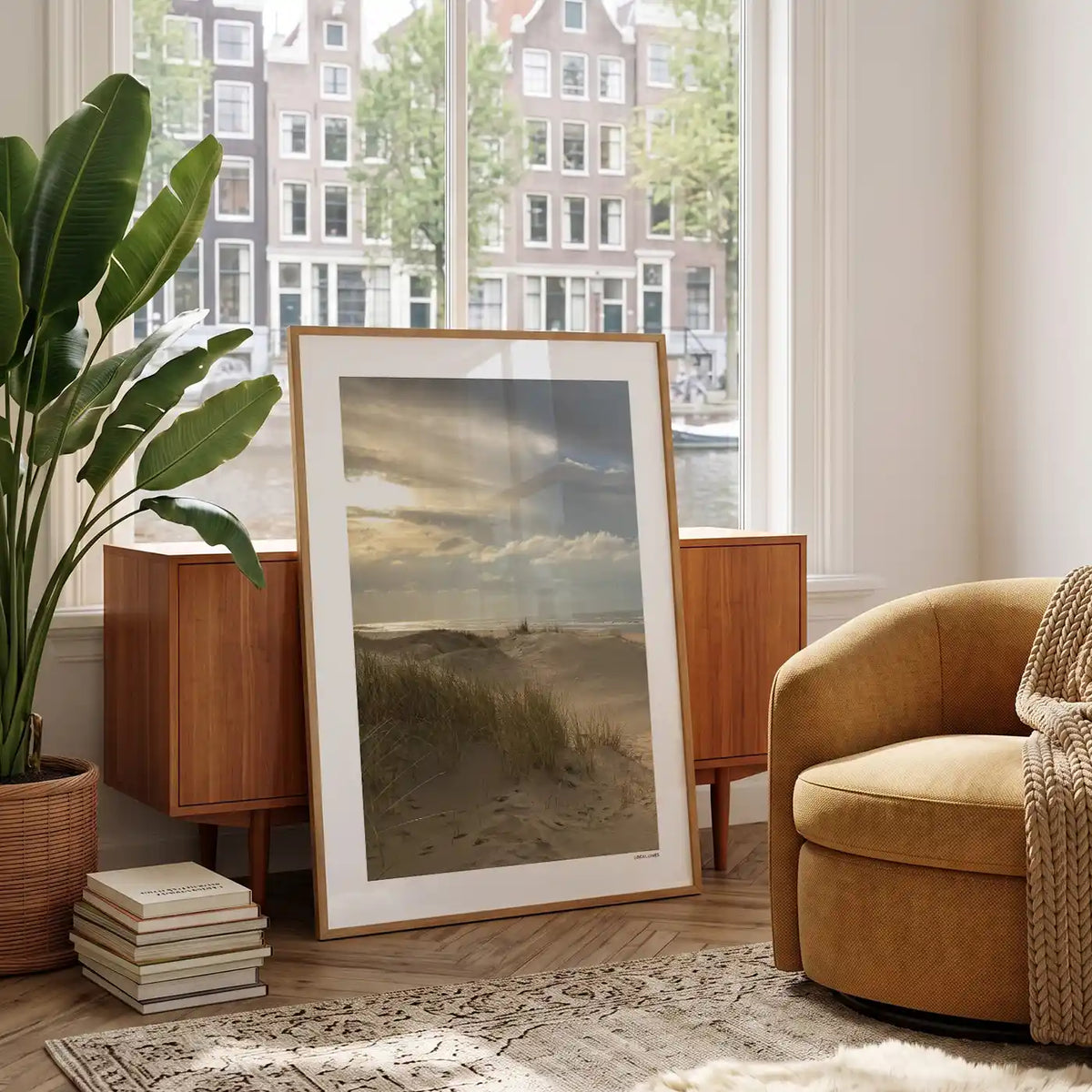 Zandvoort Klassiek fotoposter in woonkamer interieur - Kleur