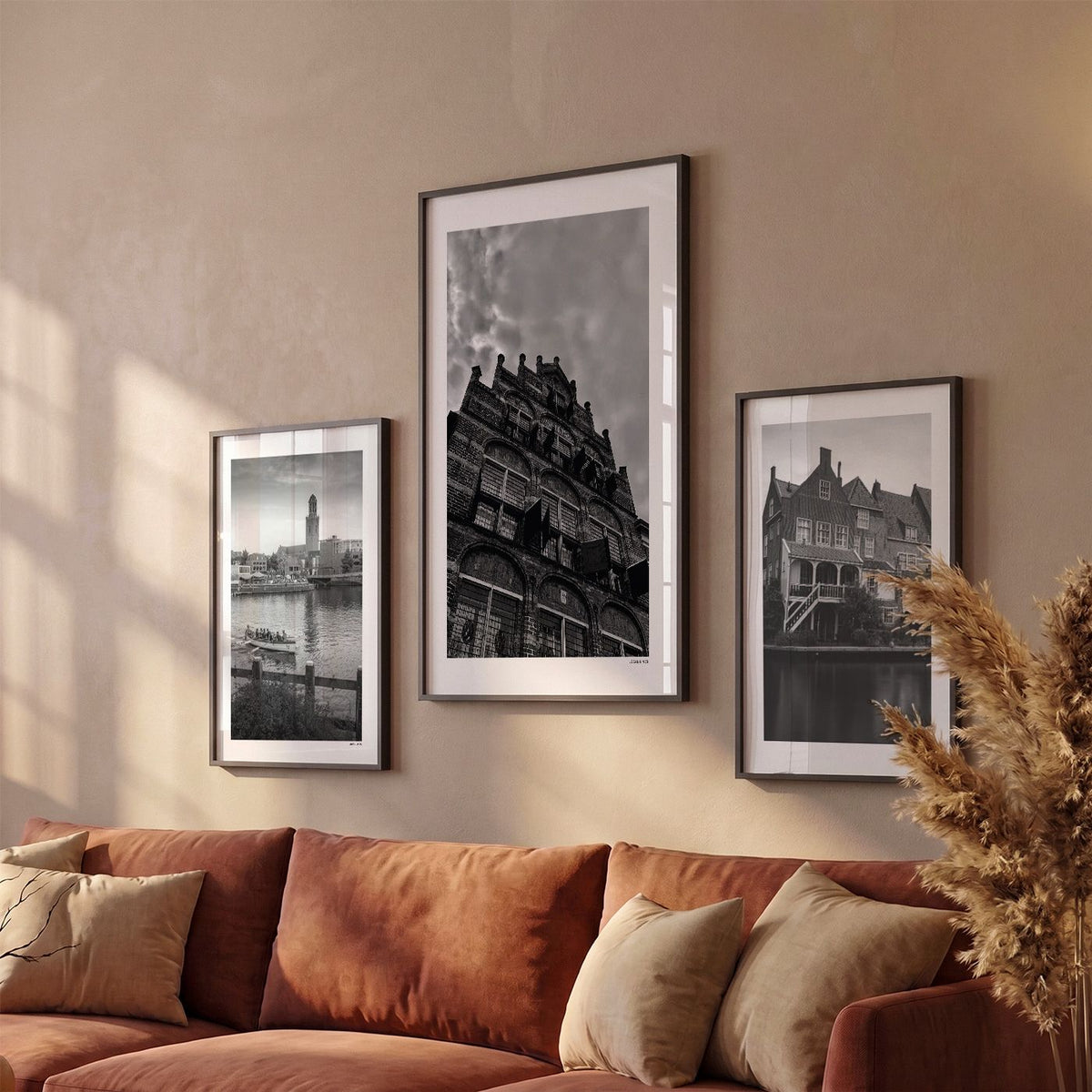 Wanddecoratie Zutphen Zwart-Wit voor Woonkamer