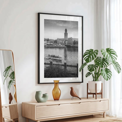 Zwolle Klassiek fotoposter in zwarte lijst - Zwart-Wit