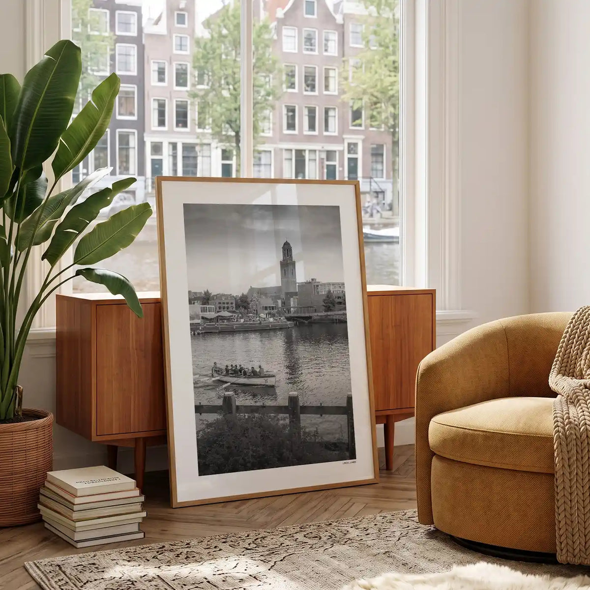 Zwolle Klassiek fotoposter in woonkamer interieur - Zwart-Wit