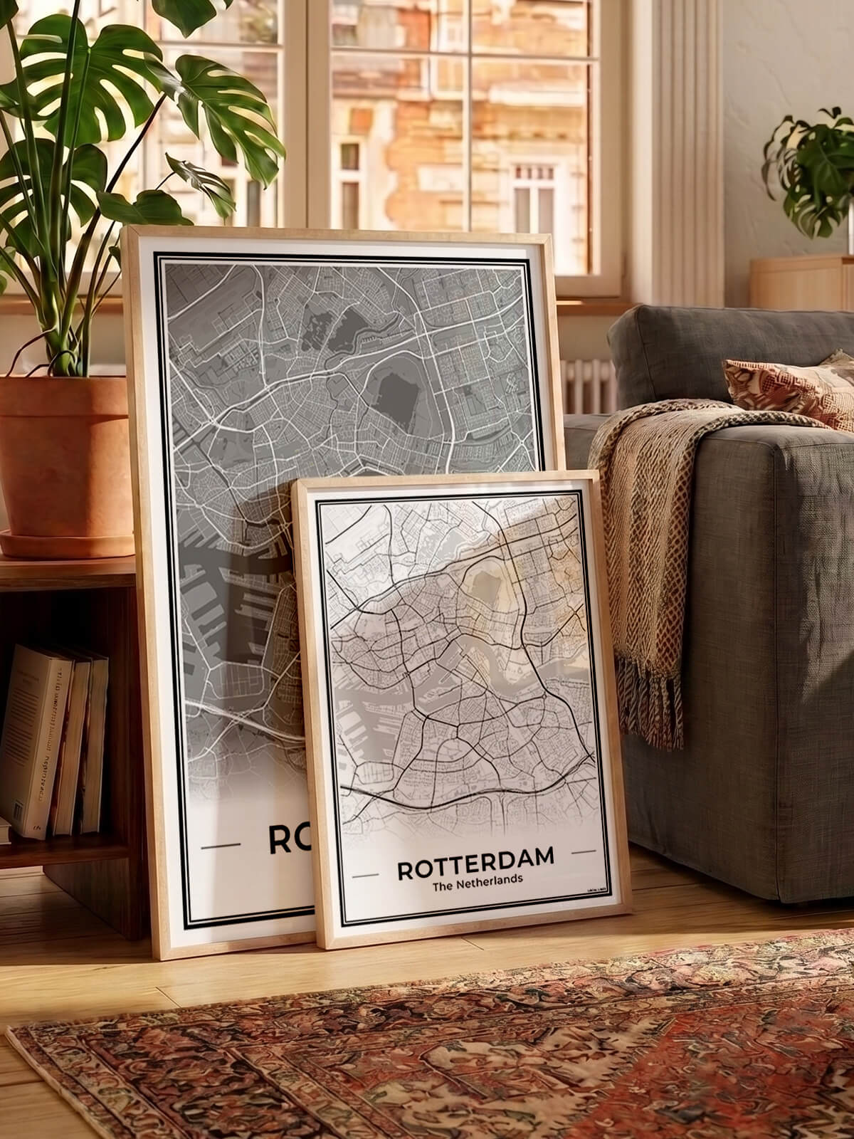 Algemeen Stadskaarten Rotterdam Zwart en Wit