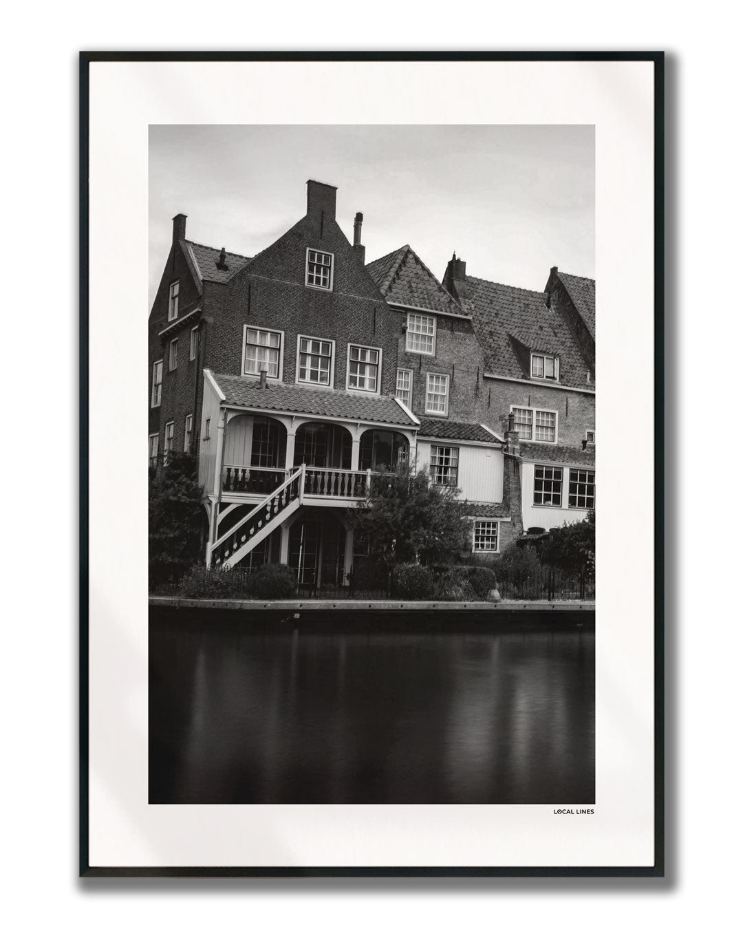 Alkmaar Klassiek fotoposter verticaal ingelijst - Zwart-Wit