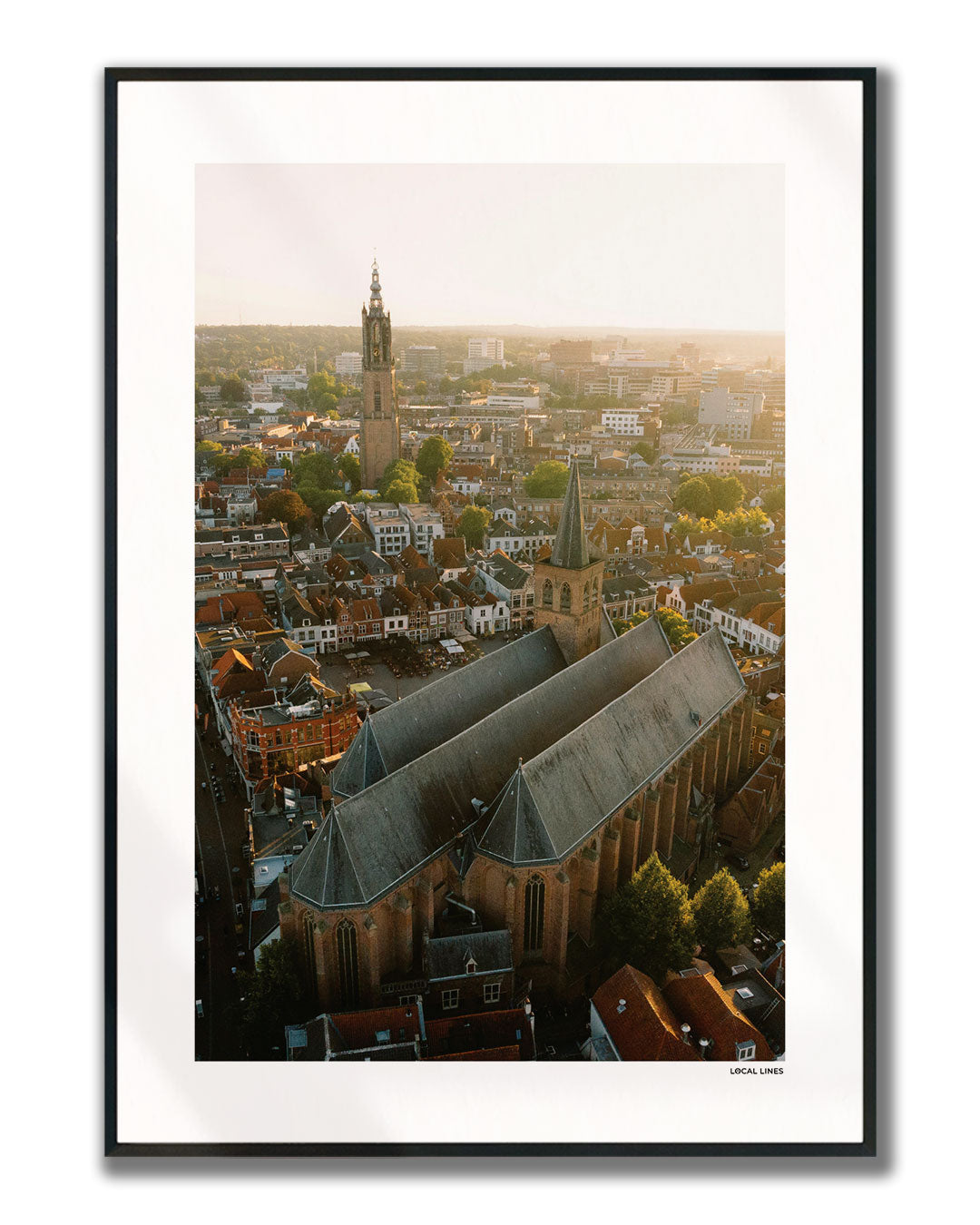 Amersfoort Klassiek fotoposter verticaal ingelijst - Kleur