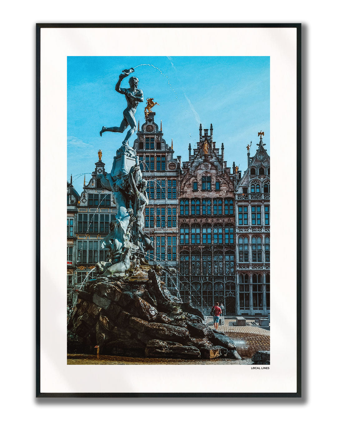 Antwerpen Klassiek fotoposter verticaal ingelijst - Kleur