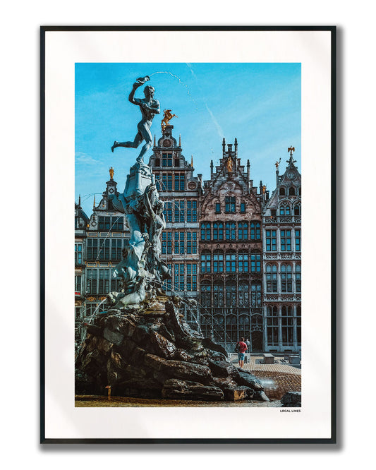 Antwerpen Klassiek fotoposter verticaal ingelijst - Kleur