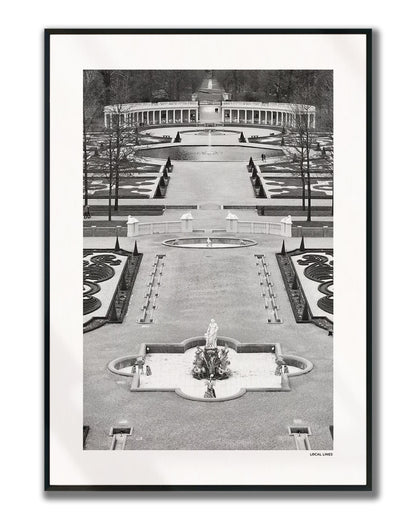 Apeldoorn Klassiek fotoposter verticaal ingelijst - Zwart-Wit
