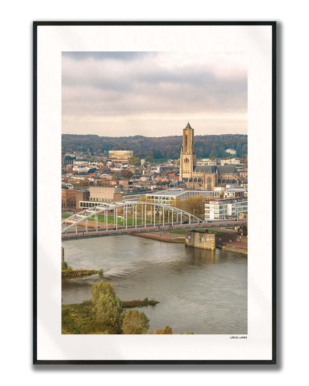 Arnhem Klassiek fotoposter verticaal ingelijst - Kleur