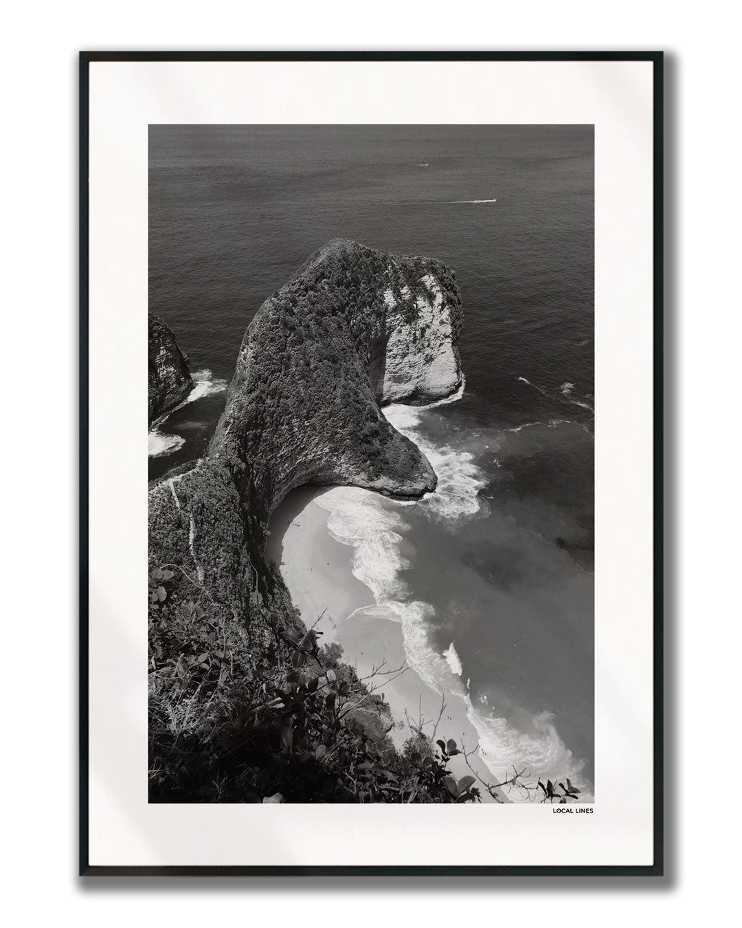 Bali Klassiek fotoposter verticaal ingelijst - Zwart-Wit