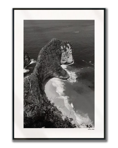 Bali Klassiek fotoposter verticaal ingelijst - Zwart-Wit