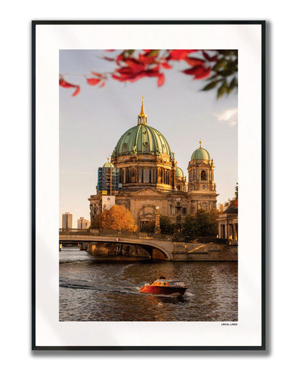 Berlijn Klassiek fotoposter verticaal ingelijst - Kleur