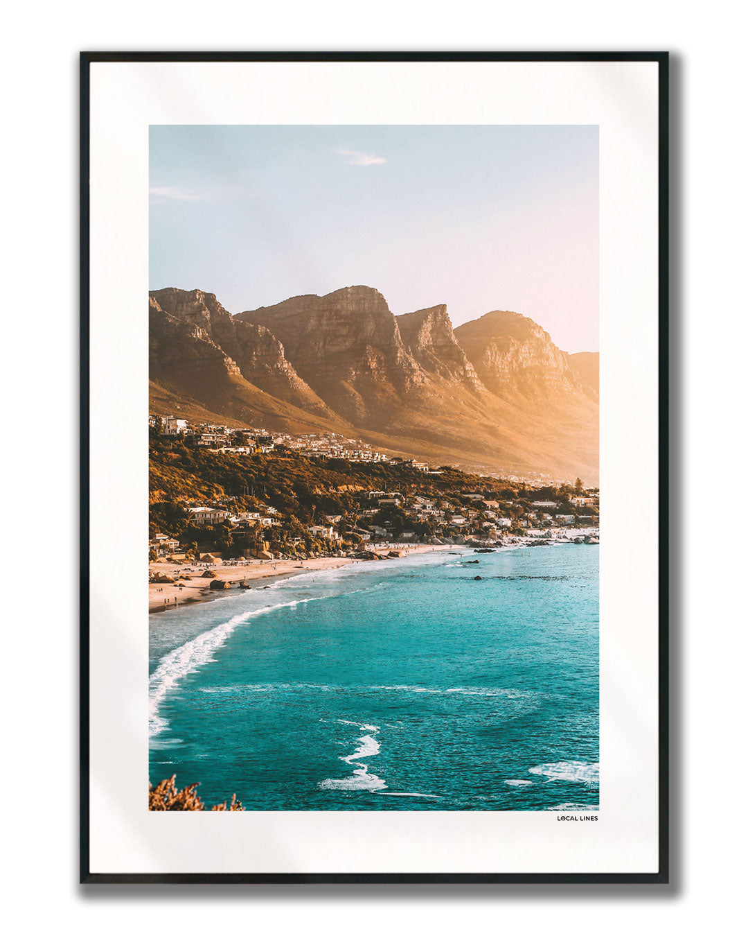 Kaapstad Klassiek fotoposter verticaal ingelijst - Kleur