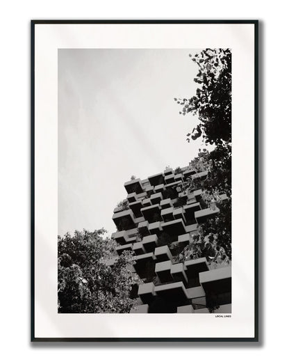 Eindhoven Klassiek fotoposter verticaal ingelijst - Zwart-Wit