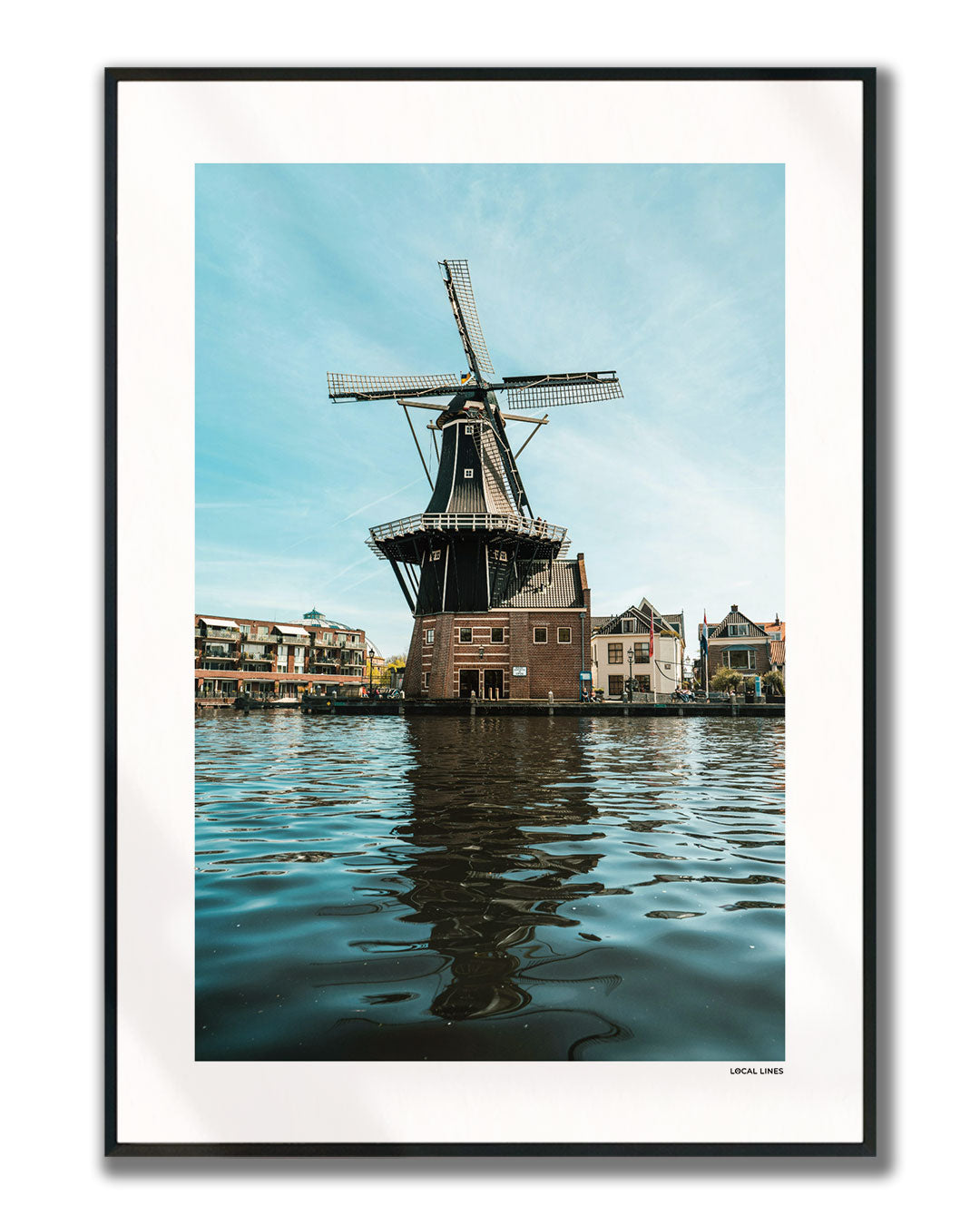 Haarlem Klassiek fotoposter verticaal ingelijst - Kleur