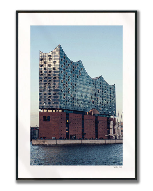 Hamburg Klassiek fotoposter verticaal ingelijst - Kleur