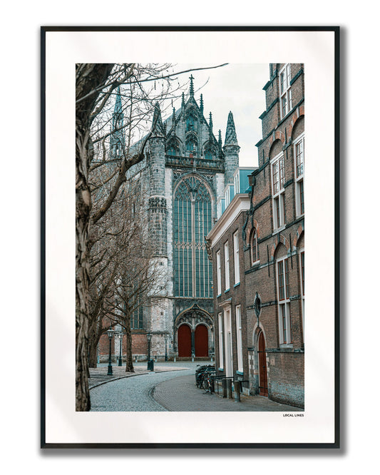 Leiden Klassiek fotoposter verticaal ingelijst - Kleur