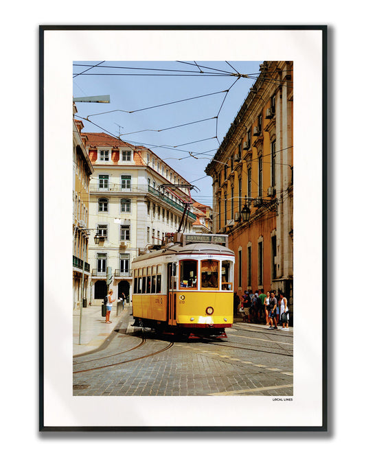 Lissabon Klassiek fotoposter verticaal ingelijst - Kleur