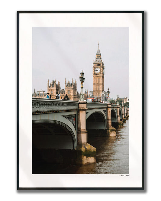 Londen Klassiek fotoposter verticaal ingelijst - Kleur