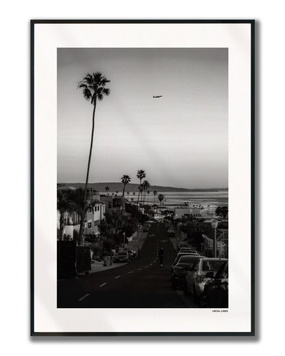Los Angeles Klassiek fotoposter verticaal ingelijst - Zwart-Wit