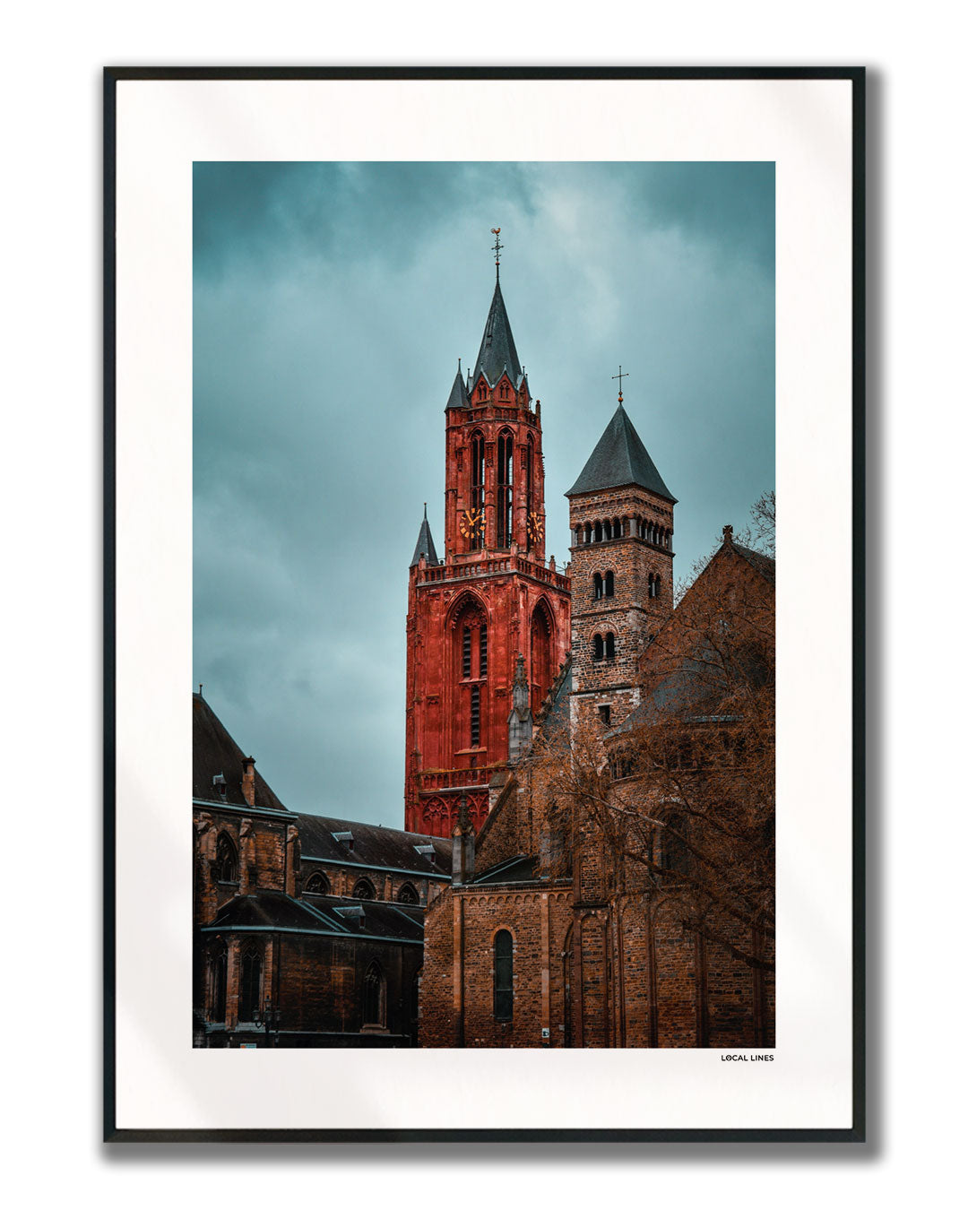 Maastricht Klassiek fotoposter verticaal ingelijst - Kleur