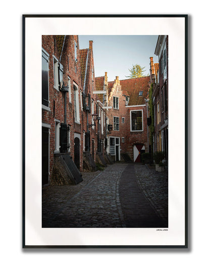 Middelburg Klassiek fotoposter verticaal ingelijst - Kleur