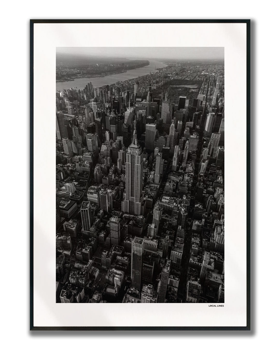 New York 2 Klassiek fotoposter verticaal ingelijst - Zwart-Wit