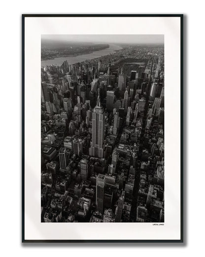New York 2 Klassiek fotoposter verticaal ingelijst - Zwart-Wit