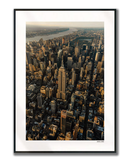 New York 2 Klassiek fotoposter verticaal ingelijst - Kleur