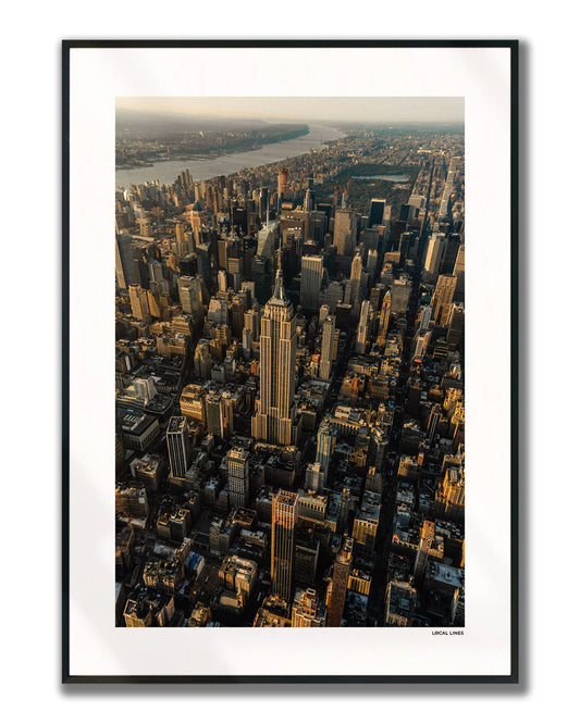 New York 2 Klassiek fotoposter verticaal ingelijst - Kleur