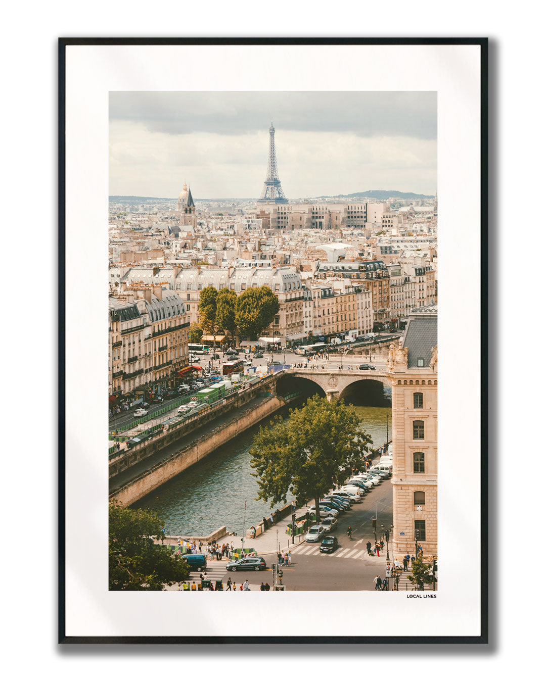 Parijs Klassiek fotoposter verticaal ingelijst - Kleur