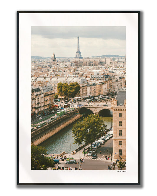 Parijs Klassiek fotoposter verticaal ingelijst - Kleur