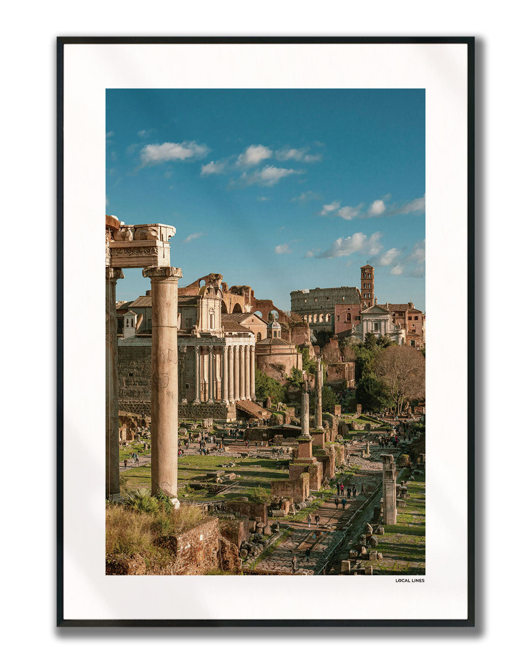 Rome Klassiek fotoposter verticaal ingelijst - Kleur