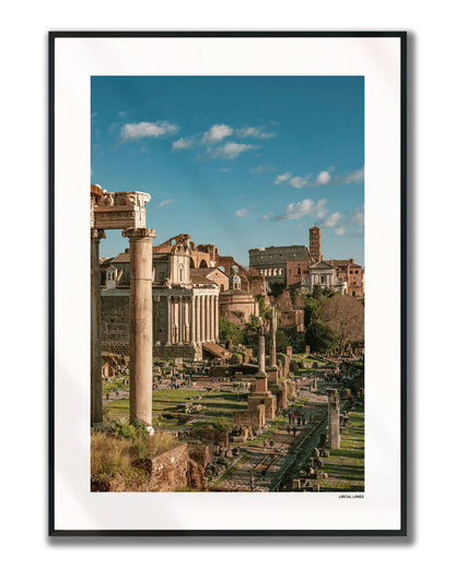 Rome Klassiek fotoposter verticaal ingelijst - Kleur
